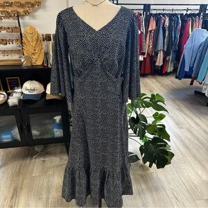 Wayward Fancies/eShakti black & white polka dot dress